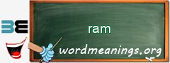 WordMeaning blackboard for ram